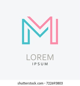 M Letter Logo. Vector Icon