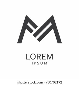 M Letter Logo. Vector Icon
