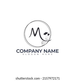 Diseño de ilustración vectorial del logotipo de la letra M
