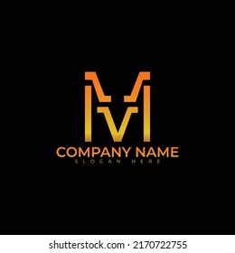 M Letter logo vector illustration design