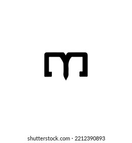 m letter logo vector illustration