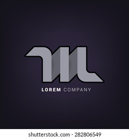 M letter logo. Vector illustration