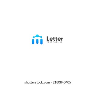 M Letter Logo Vector Template Abstraktes Monogramm Symbol