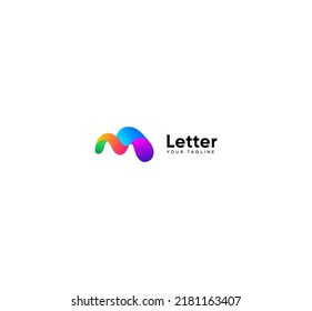 M Letter Logo Vector Template Abstract Monogram Symbol