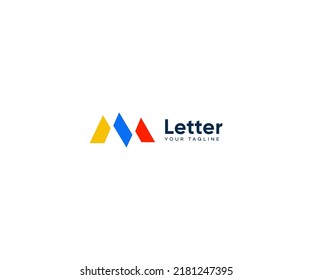 M Letter Logo Vector Template Abstract Monogram Symbol