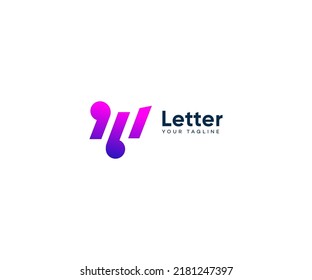 M Letra Plantilla vectorial de logotipo Símbolo abstracto de monograma