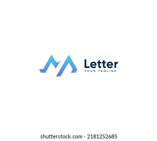 M Letter Logo Vector Template Abstract Monogram Symbol