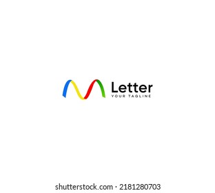 M Letter Logo Vector Template Abstract Monogram Symbol