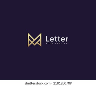 M Letra Plantilla vectorial de logotipo Símbolo abstracto de monograma