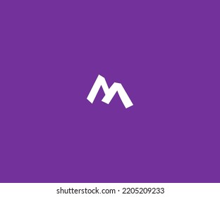 M Letra Plantilla vectorial de logotipo Símbolo abstracto de monograma