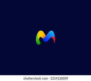 M Letter Logo Vector Template Abstraktes Monogramm Symbol. Für Business Sports, Technologie, Mode, Digital- und künftiges kreatives Logo verwendbar