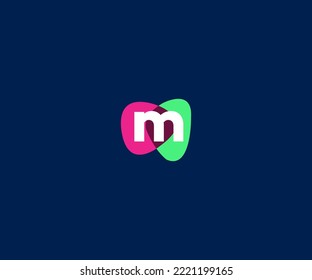 M Letra Logo Vector Template Símbolo abstracto de monograma. Usable para el deporte de negocios, la tecnología, la moda, el logotipo digital y creativo futuro