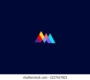 M Letter Logo Vector Template Abstraktes Monogramm Symbol. Für Business Sports, Technologie, Mode, Digital- und künftiges kreatives Logo verwendbar