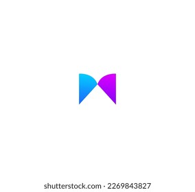 M Letra Plantilla vectorial de logotipo Símbolo abstracto de monograma 
