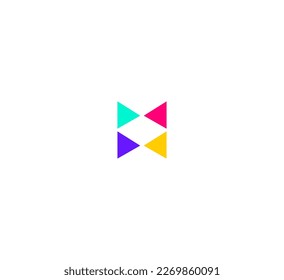 M Letter Logo Vector Template Abstract Monogram Symbol 