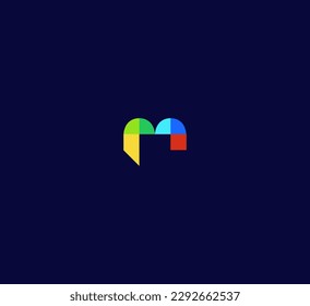 M Letter Logo Vector Template Abstract Monogram Symbol 