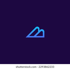 M Letra Plantilla vectorial de logotipo Símbolo abstracto de monograma 
