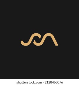 M letter logo vector, M wave logo icon 