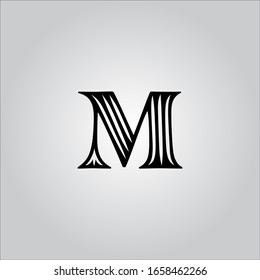 M letter logo with white background.M letter icon.Nice letter design.