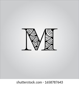 M letter logo with white background.M letter icon.Nice letter design.