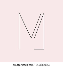 M Letter Logo.Simple M Logo