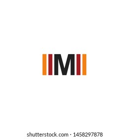 M letter logotype, icon, vector illustration