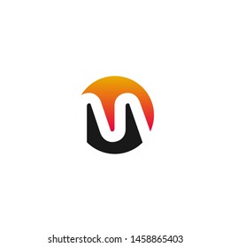 M letter logotype, icon, vector illustration