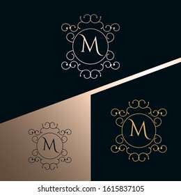 M letter Luxury Logo template vector