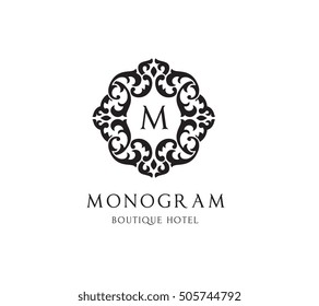 M letter Luxury Monogram Logo Template
