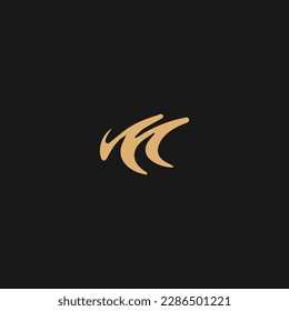 M letter mark monogram logo vector, M script icon,
