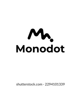 letra m diseño de logotipo mínimo