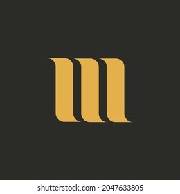 Letra M vector de logotipo mínimo
