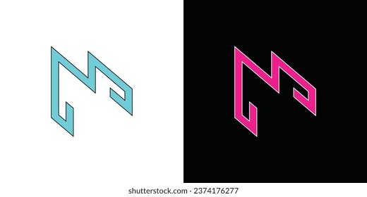 M-Buchstaben-minimalistisches Logo, Vektordesign