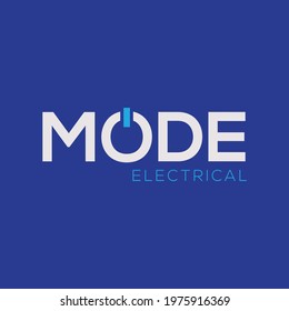 M letter, mode, modern, electrical, tech based, switch vector logo