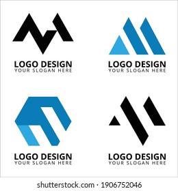 M Letter Modern Logo Design