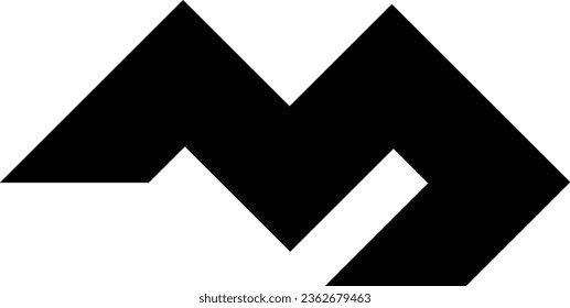 M letter modern logo design
