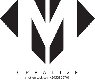 M letter modern logo vector design