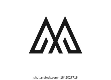 M letter monogram logo design