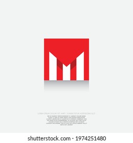 M letter monogram vector logo for your illustration