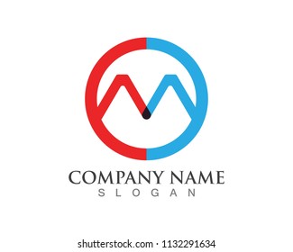 M Letter Mountain Logo