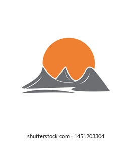 M Letter Mountain Logo vector