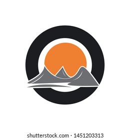 M Letter Mountain Logo vector