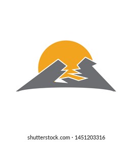 M Letter Mountain Logo vector