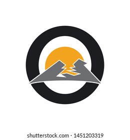 M Letter Mountain Logo vector