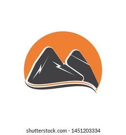 M Letter Mountain Logo vector
