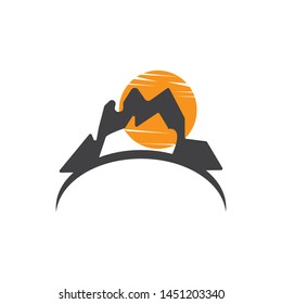 M Letter Mountain Logo vector