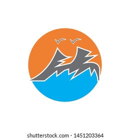 M Letter Mountain Logo vector