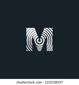 M letter music logo vector logo design