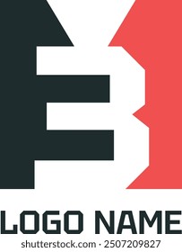M letter with number 3 logo concept vector