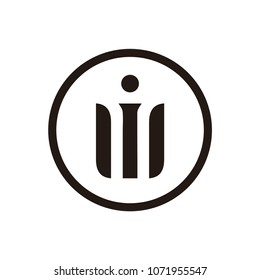 m letter on the circle vector logo